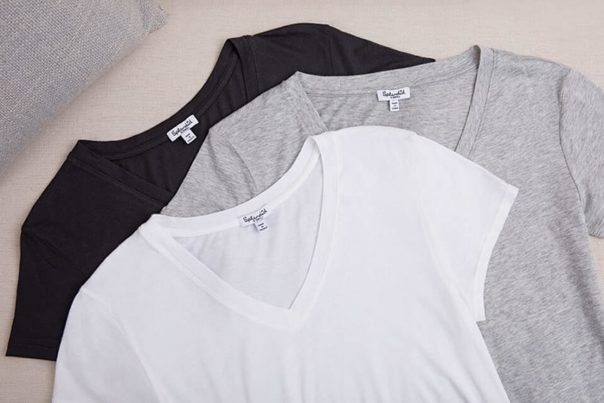 White, Gray, and Black T-Shirts from Splendid